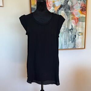 Banana Republic Black Cap Sleeve Blouse